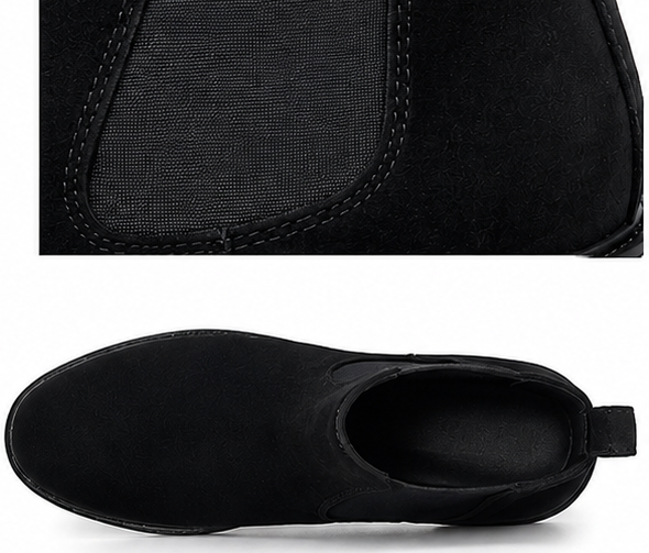 Black Suede Chelsea Boot