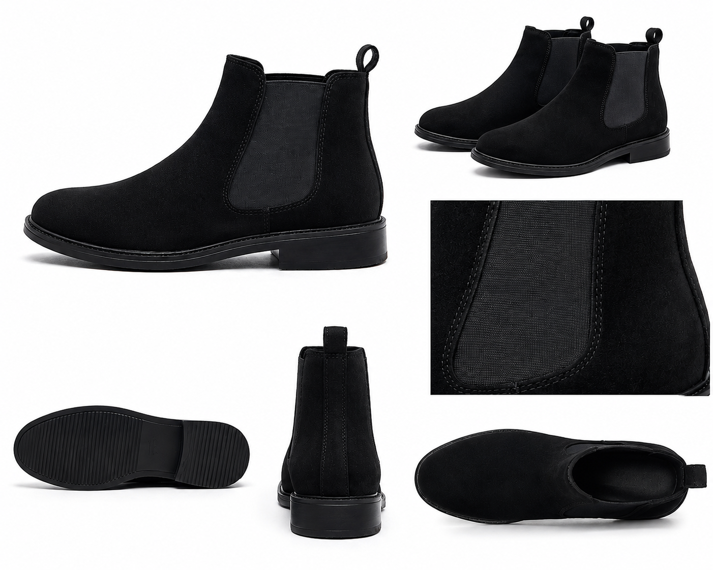 Black Suede Chelsea Boot