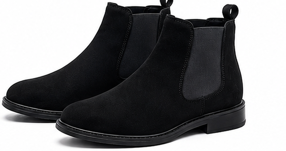 Black Suede Chelsea Boot